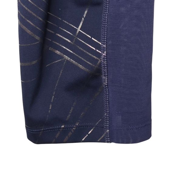 New Balance Dry Women Navy Reflective Print Impact Crop Running Leggings Size XL - Picture 3 of 7